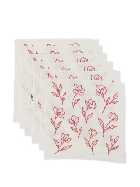 Bambah Camilla napkins (set of six) White BMBH047