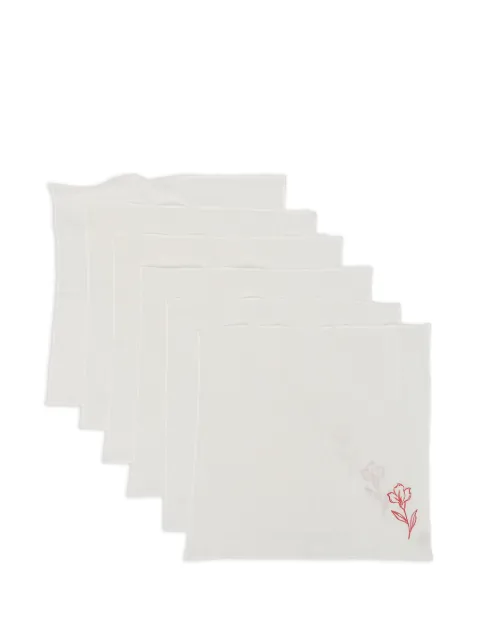 Bambah Camilla napkins (set of six) White BMBH045