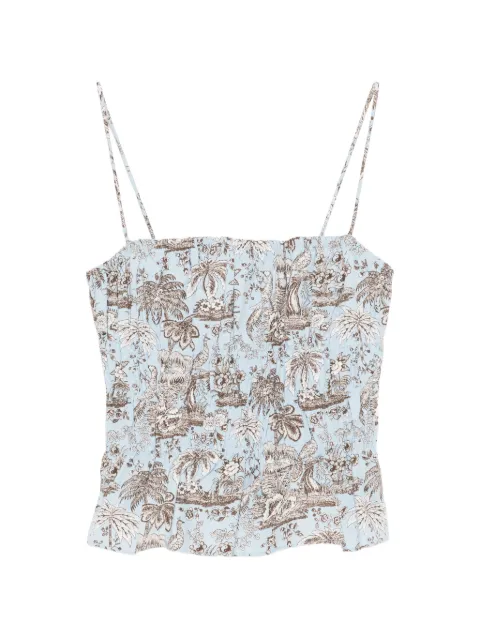 STAUD Ayla spaghetti-strap printed top Blue R26R1147SP
