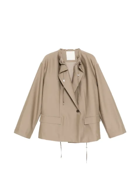 JNBY drawstring long-sleeve blazer Brown 5Q2713290