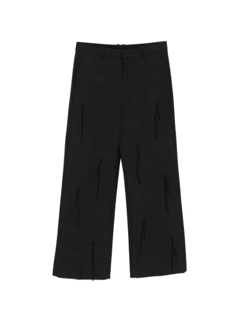 JNBY fringe straight-leg trousers Grey 5Q2E12220