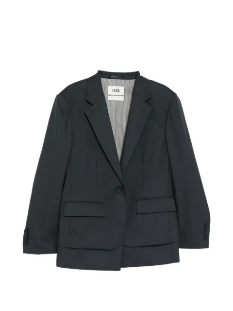 LESS loose V-cut lapels blazer Grey 2Q2716430