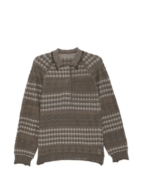 JNBY geometric-print sweater Brown 5Q2311290