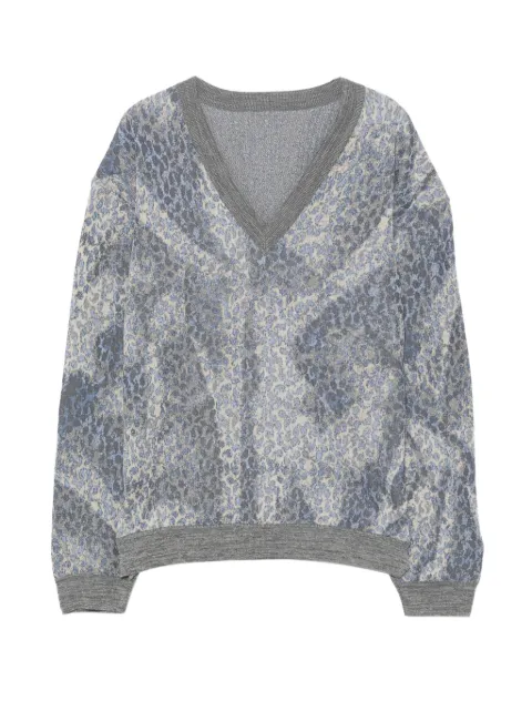 JNBY animal-print sweater Grey 5Q2311320