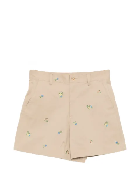 JNBY floral-embroidered shorts Neutrals 5Q2E11250