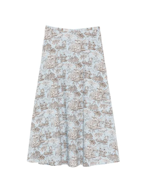 STAUD Axel printed skirt Blue R26R6138SP