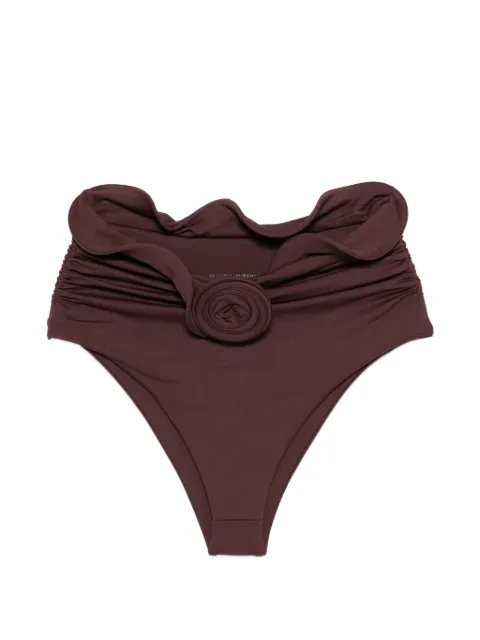 Magda Butrym ruffle flower-detail bikini bottom Purple 620426