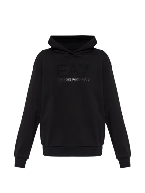 Ea7 Emporio Armani logo-detail hoodie Black 7W000537AF15831