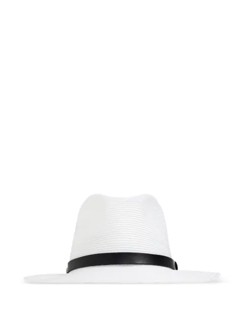 Emporio Armani brim band fedora hat White EW001616AF27816