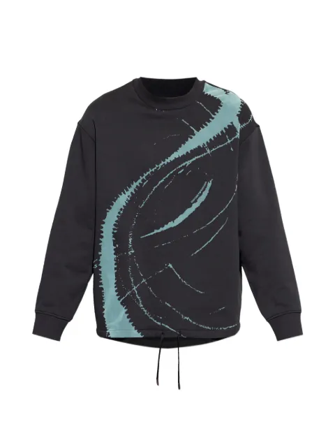 Emporio Armani graphic-print drawstring sweatshirt Black EM004862AF13713