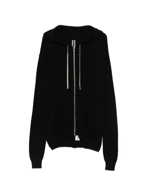 Rick Owens hooded zip-up cardigan Black RU01F2614KWVH