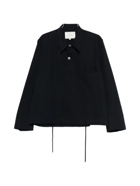 Studio Nicholson drawcord-hem chest-pocket shirt Blue STOWESNM1450SLUBCOTTONTWILLINDIGO