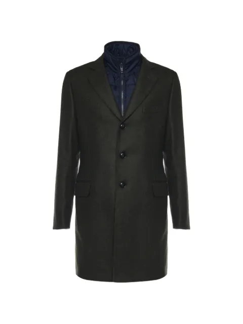 Fay pocketsquare slit gilet and coat (set of two) Green NAM53511390GAH