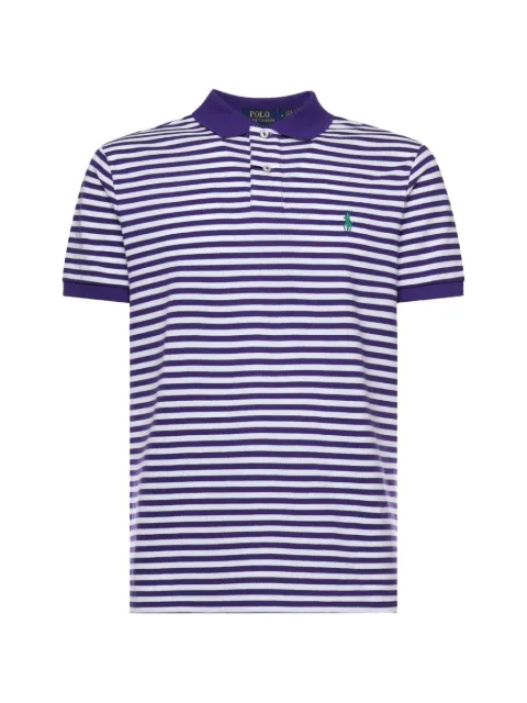 Polo Ralph Lauren striped logo polo shirt Purple 710956682503