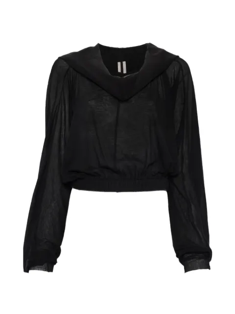 Rick Owens hooded-neck T-shirt Black RP01F6239UCS