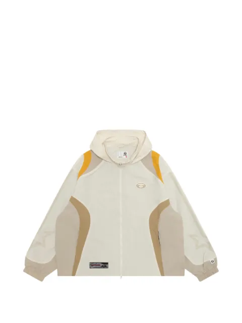 AAPE BY *A BATHING APE® panelled hooded jacket Neutrals ALJ7774XXQ