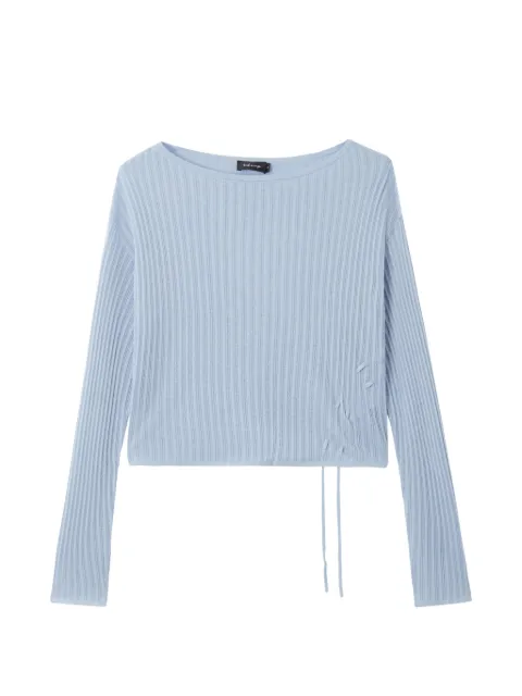 tout a coup ribbed boat-neck sweater Blue M303AR6