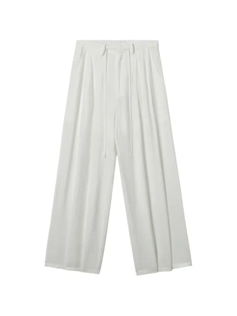 b+ab drawstring wide-leg trousers White 6S116AS