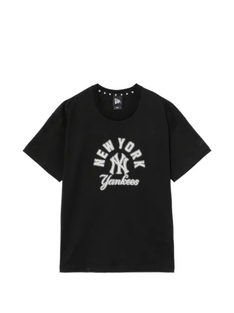NEW ERA CAP embroidered T-shirt Black NERTEW00396X