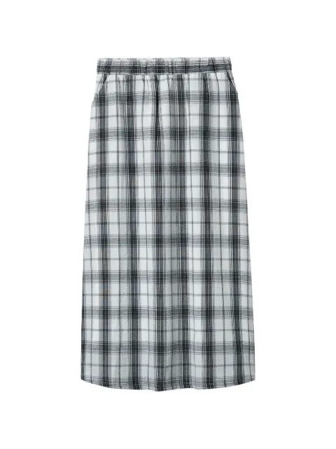 b+ab plaid skirt White 6S111AS
