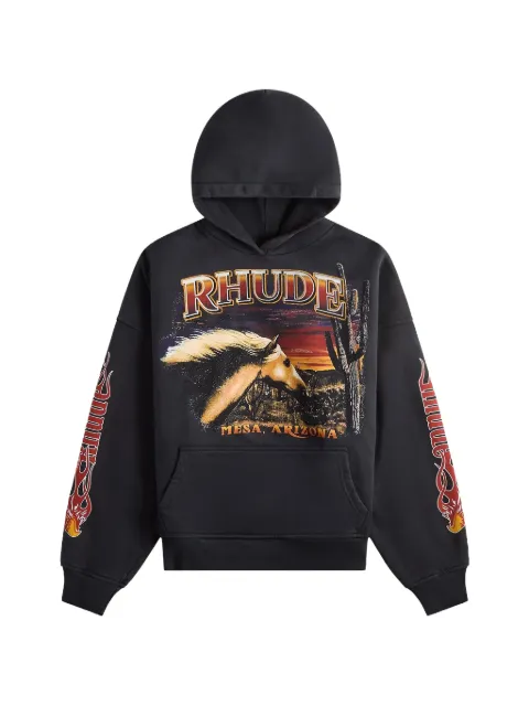RHUDE Mesa Stallion hoodie Black RHFW25HO04012