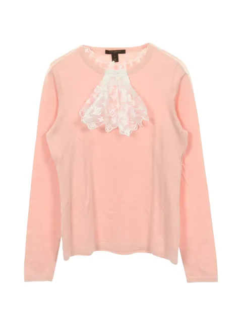 Louis Vuitton Pre-Owned 2010s long-sleeves lace top Pink 1032287