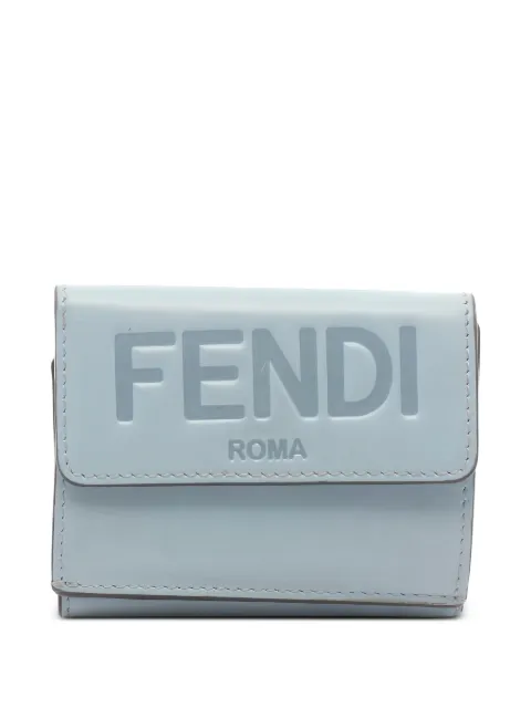 Fendi Pre-Owned logo-debossed leather wallet Blue 1035496