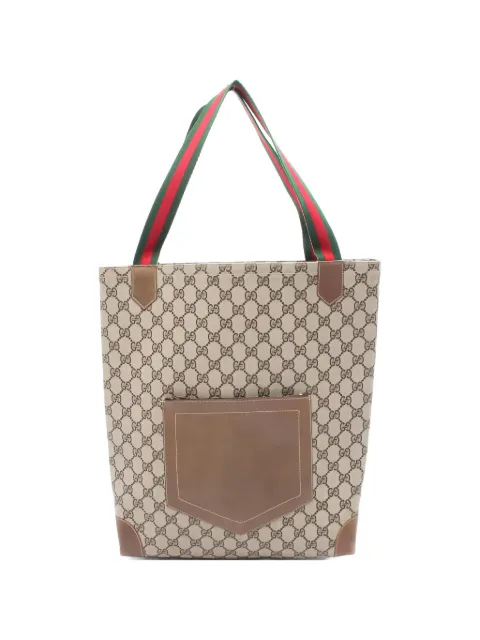 Gucci Pre-Owned 2000s GG Sherry Line tote bag Neutrals 1040078