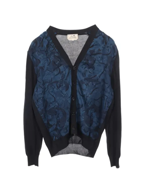 Hermès Pre-Owned 2010s V-neck cardigan Black 1037326