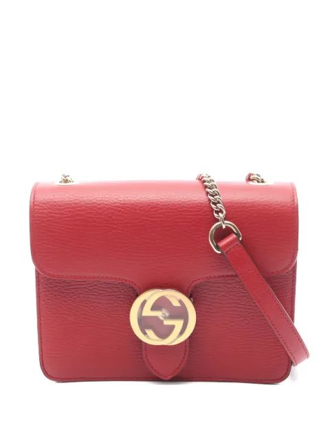 Gucci Pre-Owned 10s logo-detail leather shoulder bag Red 1039537
