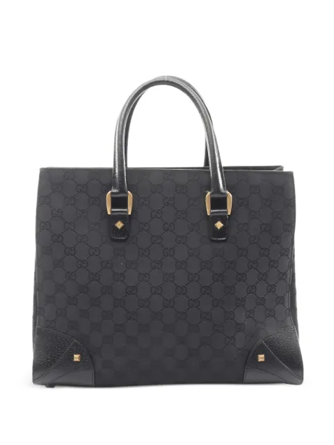 Gucci Pre-Owned 2000s Nailhead GG canvas tote bag Black 1041869