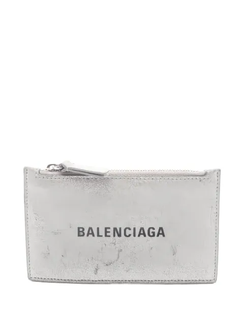 Balenciaga Pre-Owned 2000s Everyday glitter-finish card holder Silver 1040508