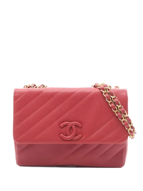 CHANEL Pre-Owned 1994-1996 chain-strap shoulder bag Red 10431603413269