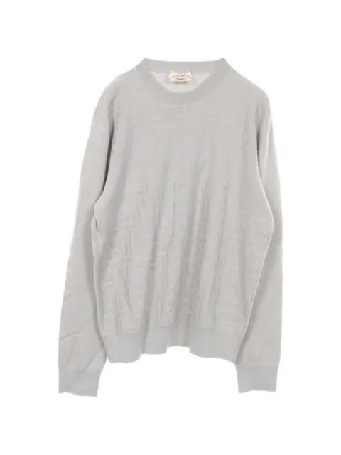 Hermès Pre-Owned Point Faubourg knit sweater Grey 1037337