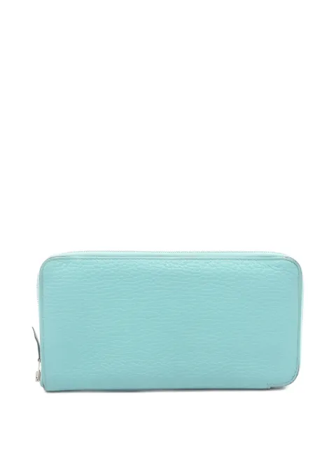 Hermès Pre-Owned 2016 Azap leather zip wallet Blue 1043270X