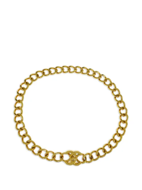 CHANEL Pre-Owned 1996 chain turn-lock belt Gold 112114
