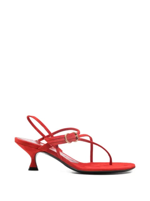 HERBERT LEVINE Starry Eyed buckle-detail heeled sandals Red HBWF012