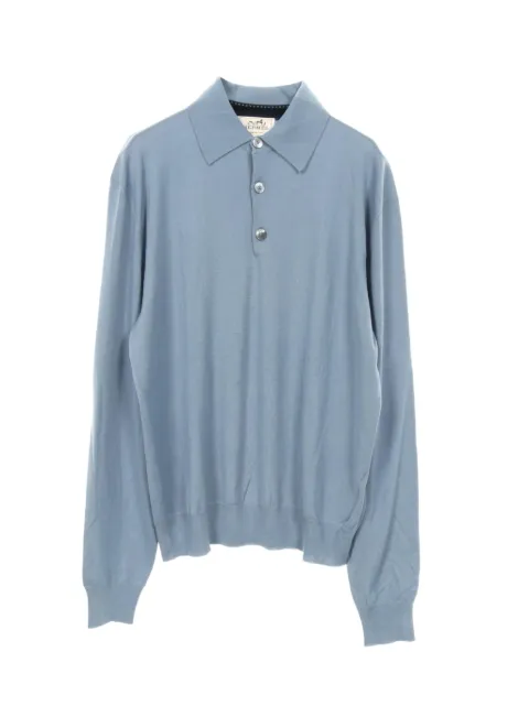 Hermès Pre-Owned long-sleeve polo shirt Blue 1037322