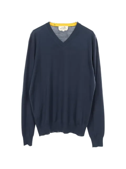 Hermès Pre-Owned V-neck sweater Blue 1037333