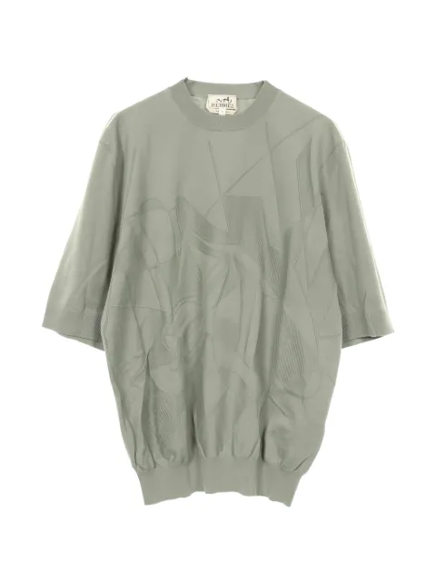 Hermès Pre-Owned Selles crew-neck top Green 1037318