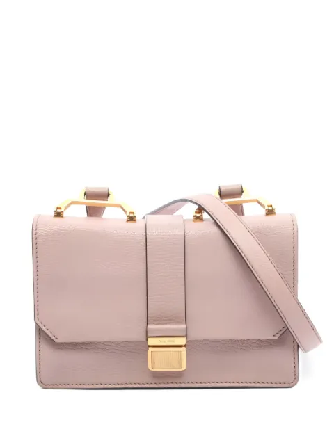 Miu Miu Pre-Owned Madras leather shoulder bag Pink 1043190