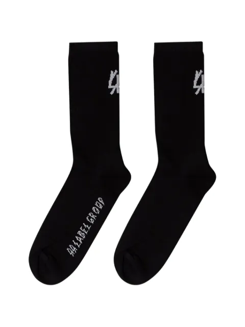 44 LABEL GROUP logo socks Black B0030141KN075