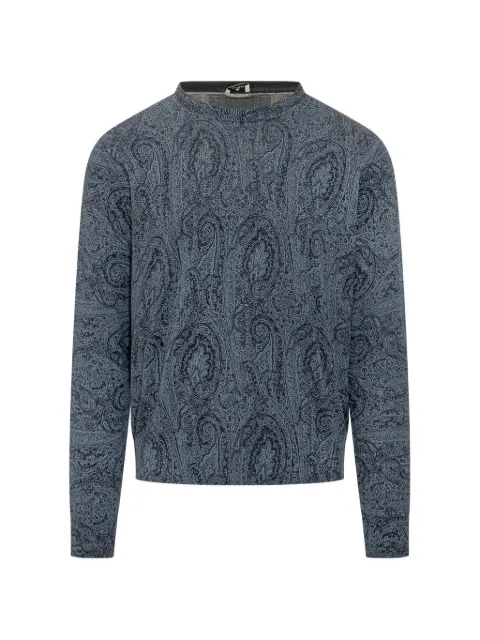 ETRO paisley crew-neck sweater Blue MRKF0096AKG63