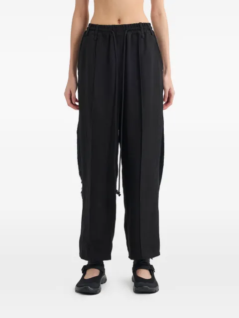 Song For The Mute drawstring texture-detail trousers Black 252WPT058