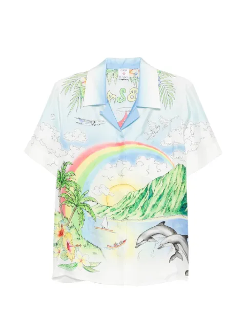 Casablanca Aloha graphic shirt Blue WSP26SH20005