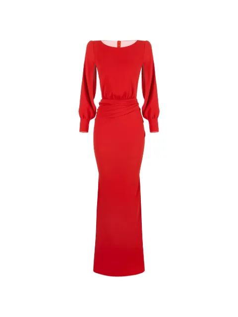 Elisabetta Franchi Red Carpet dress in lightweight crêpe fabric Red ABR2861E2