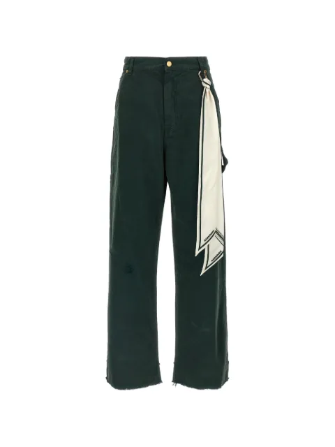 DARKPARK Lisa belt-loop pocket trousers Green WTR58FAP05