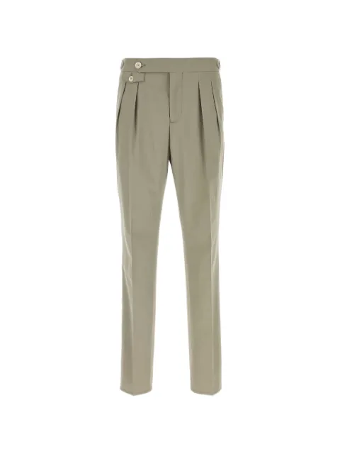 Brunello Cucinelli pleated cotton trousers Green MH252M5030C2442