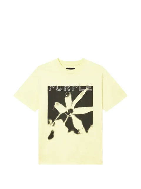 Purple Brand graphic-print T-shirt Yellow P117HYDH226