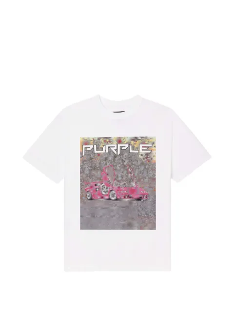 Purple Brand crew-neck T-shirt White P104TBDS226